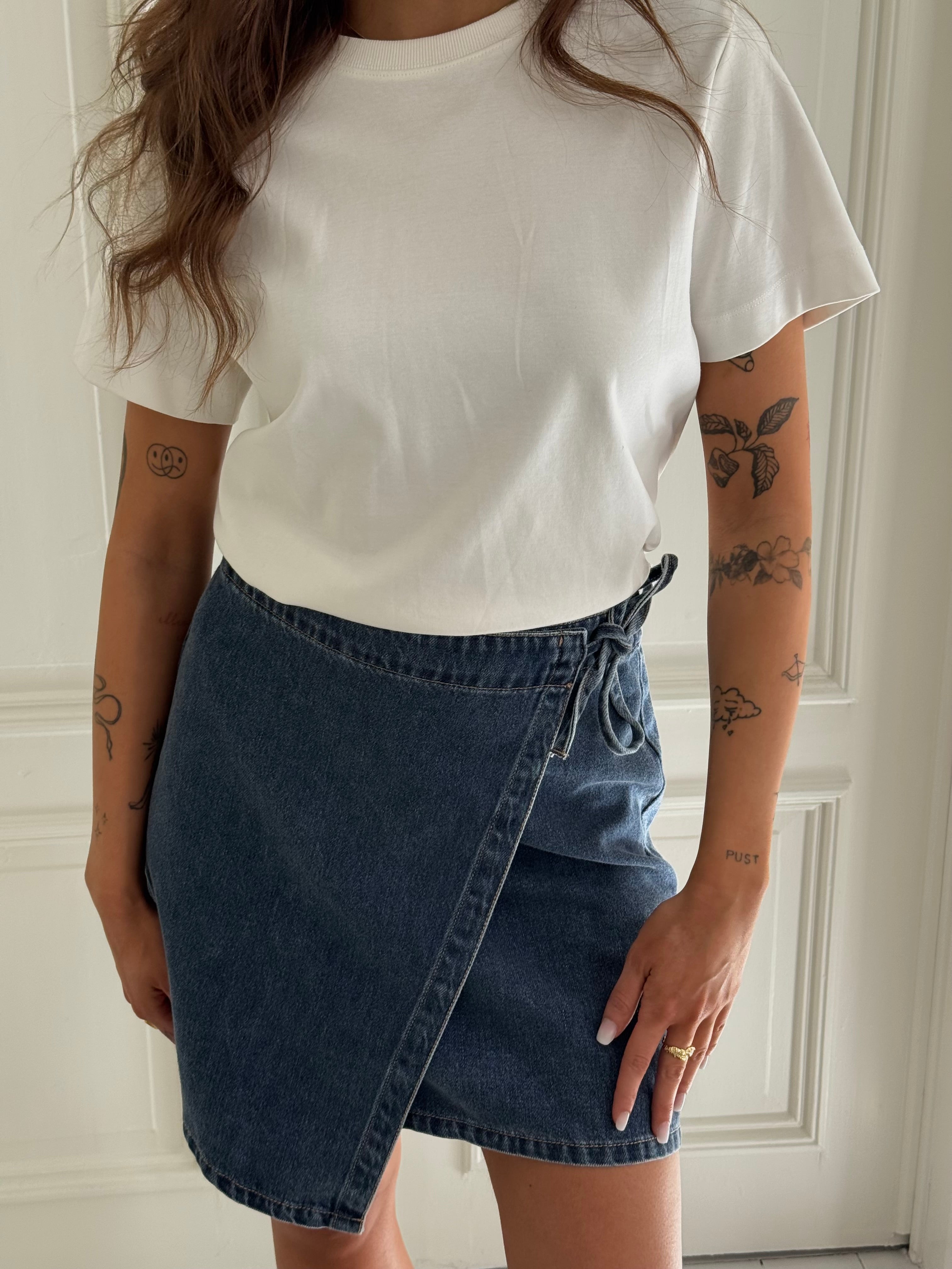 OBJROSIE Short Skirt - Medium Blue Denim